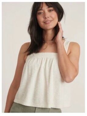 Marine Layer Cream Terry Cloth Crop Top women’s S